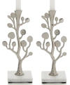 MICHAEL ARAM SET OF 2 BOTANICAL LEAF CANDLESTICK HOLDERS