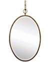3R STUDIO OVAL METAL FRAMED WALL MIRROR WITH BRACKET, GOLD-TONE FINISH