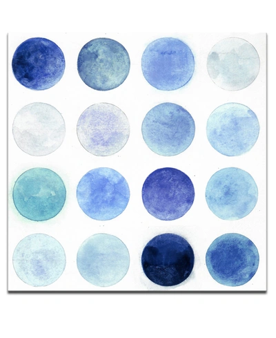 Ready2hangart 'blue Lunar Ii' Abstract Canvas Wall Art, 20x20" In Multi