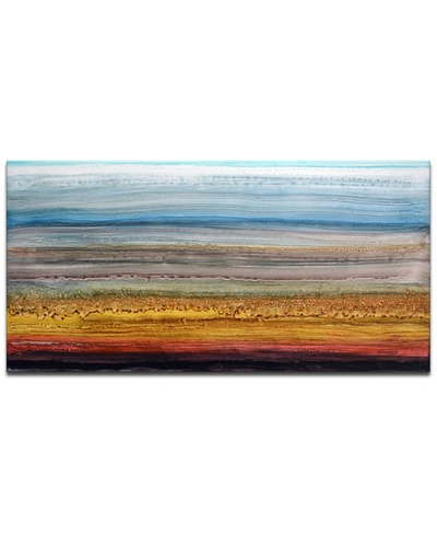 Ready2hangart , 'sky And Ground' Abstract Canvas Wall Art, 24x48" In Multi