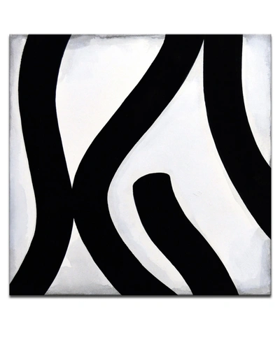 READY2HANGART , 'LINES I' SHAPE CANVAS WALL ART, 40X40"