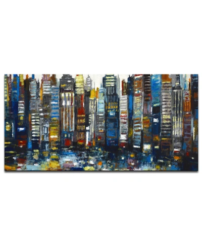 Ready2hangart , 'big City' Abstract Canvas Wall Art, 30x60" In Multi