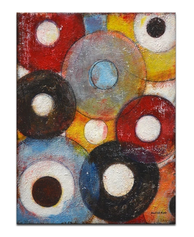 Ready2hangart , 'color Wheels Ii' Colorful Abstract Canvas Wall Art, 40x30" In Multi
