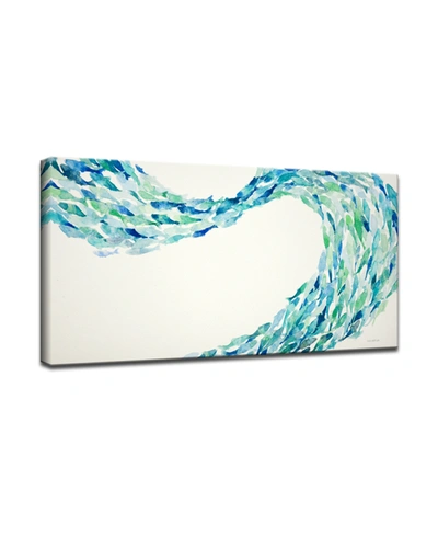 Ready2hangart 'blue Wave' Canvas Wall Art, 18x36" In Multicolor