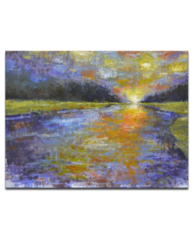 Ready2hangart , 'ravine Sunset' Abstract Landscape Canvas Wall Art, 20x30" In Multi