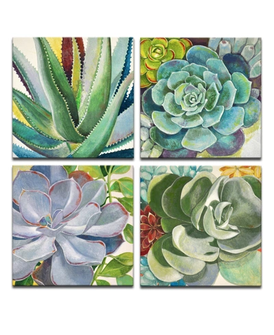 Ready2hangart 'botanical Bliss' 4 Piece Floral Canvas Wall Art Set, 24x24" In Multi