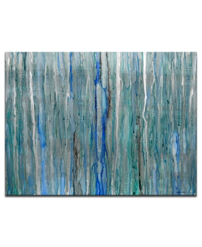 Ready2hangart 'rain' Abstract Blue Canvas Wall Art, 20x30" In Multi