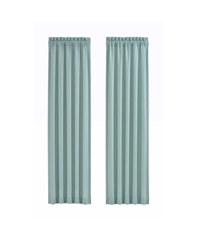 Royal Court Water's Edge Window Panel Pair, 50" X 84" In Aqua