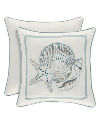 Royal Court Water's Edge Decorative Pillow, 16" X 16" In Aqua