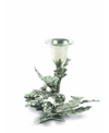 Vagabond House Pewter Metal Oak Leaf Candlestick Holder In Pewter