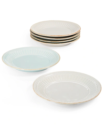 Lenox French Perle Groove Dessert Plate In Dove Grey