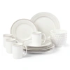 Kate Spade New York Wickford 16pc Dinnerware Set In White And Grey