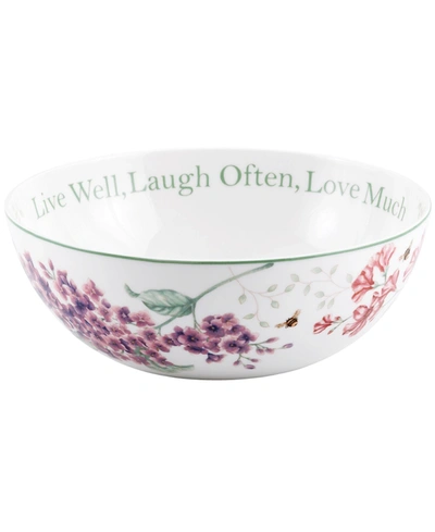 Lenox Dinnerware, Butterfly Meadow Serving Bowl Live Well, Laugh Often