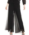 ALEX EVENINGS PETITE STRAIGHT-LEG OVERLAY PANTS