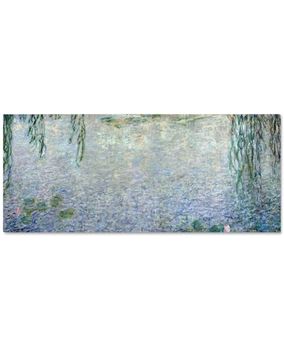 Trademark Global 'waterlillies Morning Ii' By Claude Monet 20" X 47" Canvas Print