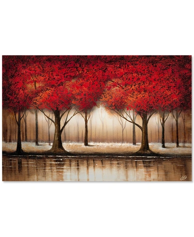 Trademark Global Rio 'parade Of Red Trees' Canvas Art In No Color