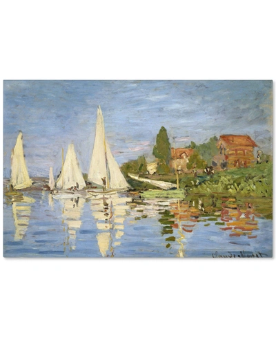 Trademark Global 'regatta At Argenteuil' By Claude Monet 22" X 32" Canvas Print