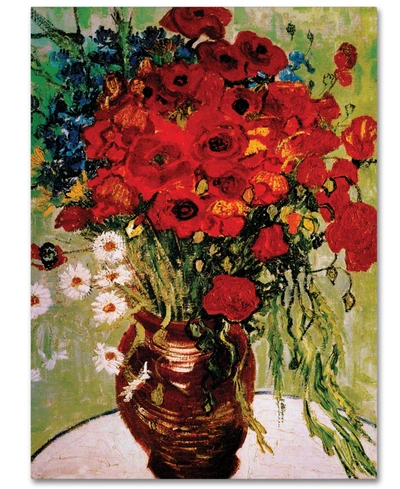 Trademark Global Vincent Van Gogh 'dasies & Poppies' Canvas Art In No Color