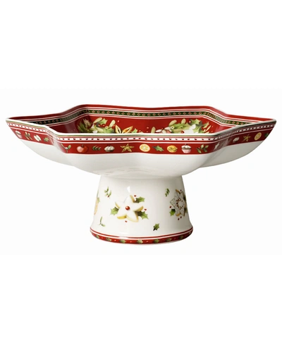 Villeroy & Boch Winter Bakery Footed Fruit Bowl In Multi