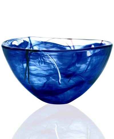 Kosta Boda Contrast 6.25" Bowl In Blue