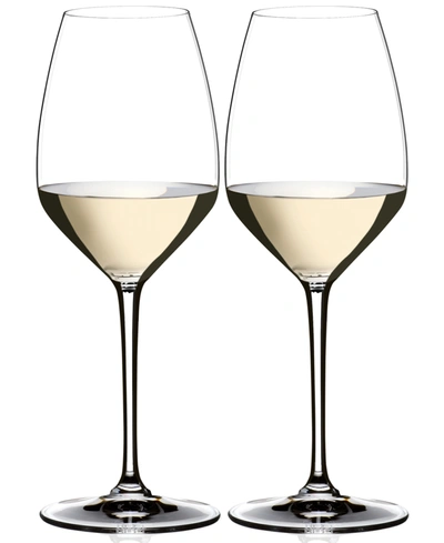 Riedel Set Of 2 Heart To Heart Riesling Glasses In Clear