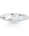 MICHAEL ARAM DINNERWARE, BLACK ORCHID RIM SOUP BOWL