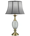 DALE TIFFANY CRYSTAL BRASS PINEAPPLE TABLE LAMP