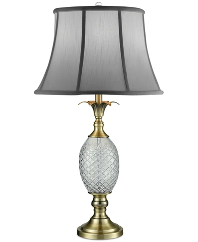 Dale Tiffany Crystal Brass Pineapple Table Lamp In White