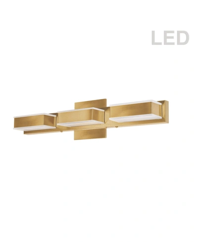 Dainolite 3 Light Led Wall Vanity Light In Gold