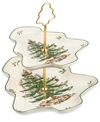 Spode Christmas Tree Sculpted 2-tier Server
