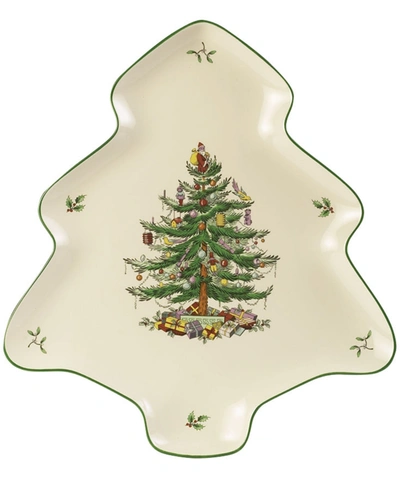 Spode Christmas Tree Serveware Shaped Platter In No Color