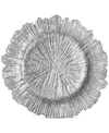 AMERICAN ATELIER JAY IMPORT AMERICAN ATELIER GLASS SILVER-TONE REEF CHARGER PLATE