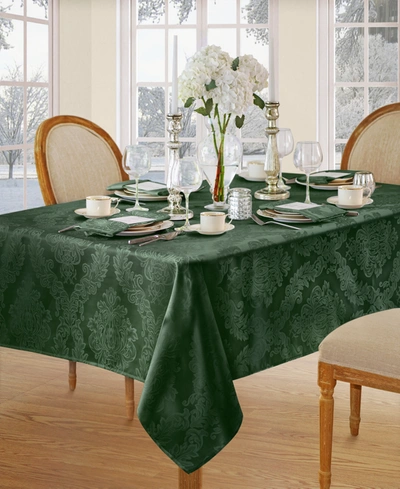 Elrene Barcelona Damask 60" X 84" Oblong Tablecloth In Hunter