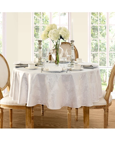 Elrene Barcelona 90" Round Tablecloth In White