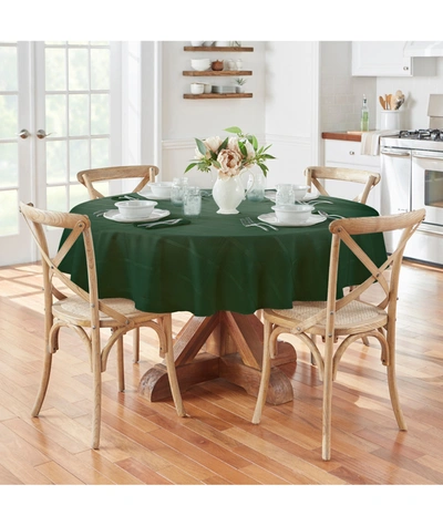 Elrene Elegance Plaid 70" Round Tablecloth In Holly Green
