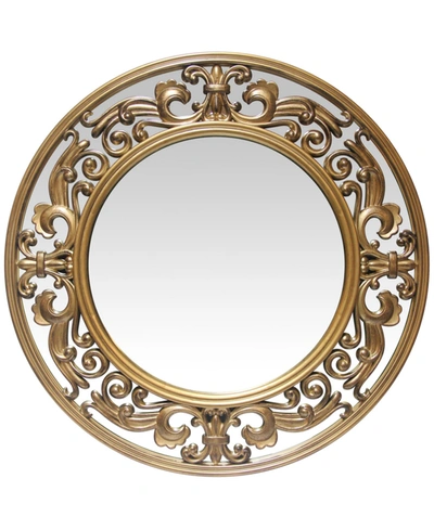 Infinity Instruments Round Wall Mirror In Gold