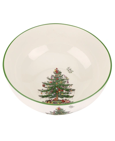 Spode Christmas Tree Large Round Bowl In Green