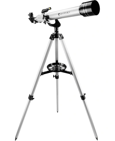 Barska 525 Power, 70060 Starwatcher Refractor Telescope, Az In Silver