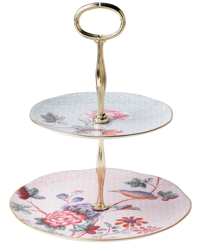 Wedgwood Cuckoo Two-tier Cake Stand In Multi
