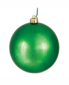VICKERMAN 12" GREEN SHINY BALL CHRISTMAS ORNAMENT