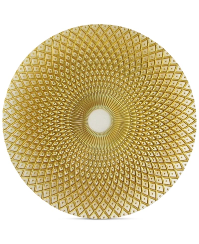 American Atelier Jay Import  Glass Spiro Gold-tone Charger Plate