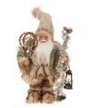 Glitzhome 12" H Santa Figurine In Beige