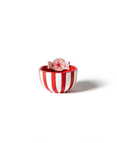 Happy Everything By Laura Johnson Peppermint Embellishment Bowl In Red