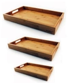 Berghoff Bamboo 3 Piece Tray Set In Brown