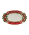FITZ AND FLOYD FITZ AND FLOYD HOLIDAY HOME LARGE PLATTER, 17"