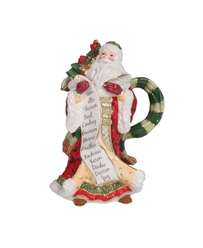 Fitz And Floyd Holiday Home Santa Pitcher, 11.75" In Assorted