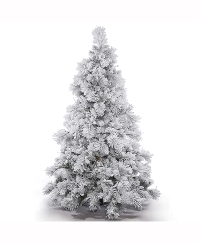 Vickerman 4.5 Ft Flocked Alberta Artificial Christmas Tree Unlit