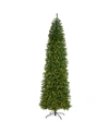 Nearly Natural Slim Mountain Pine Artificial Christmas Tree With 600 Clear Led Lights In Green