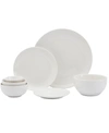 Tabletops Unlimited Inspiration By Denmark Round Coupe 42 Pc. Dinnerware Set, Service For 6 In White