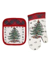 Spode Tree Tartan Pot Holder And Oven Mitt Set In Multi